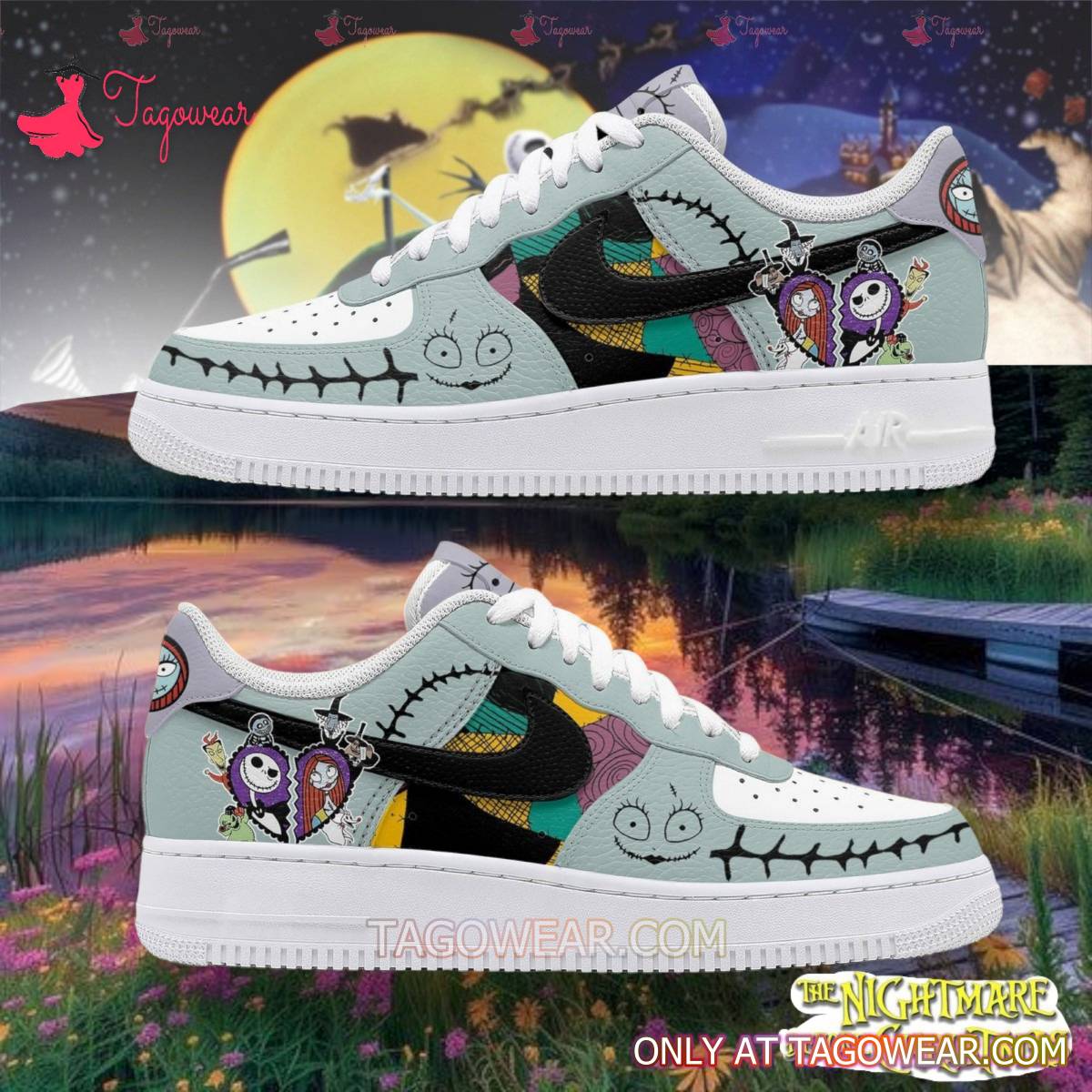 JWFancy The Nightmare Before Christmas Air Low-Top Sneakers Shoes For Men And Women