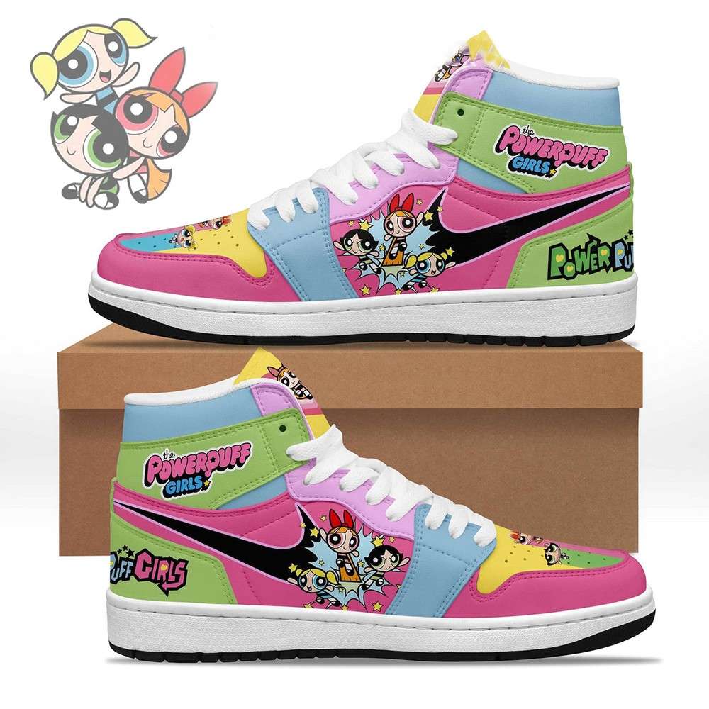 JWFancy The Powerpuff Girls Not Just Girls AJ1 High Sneakers Shoes For Men And Women