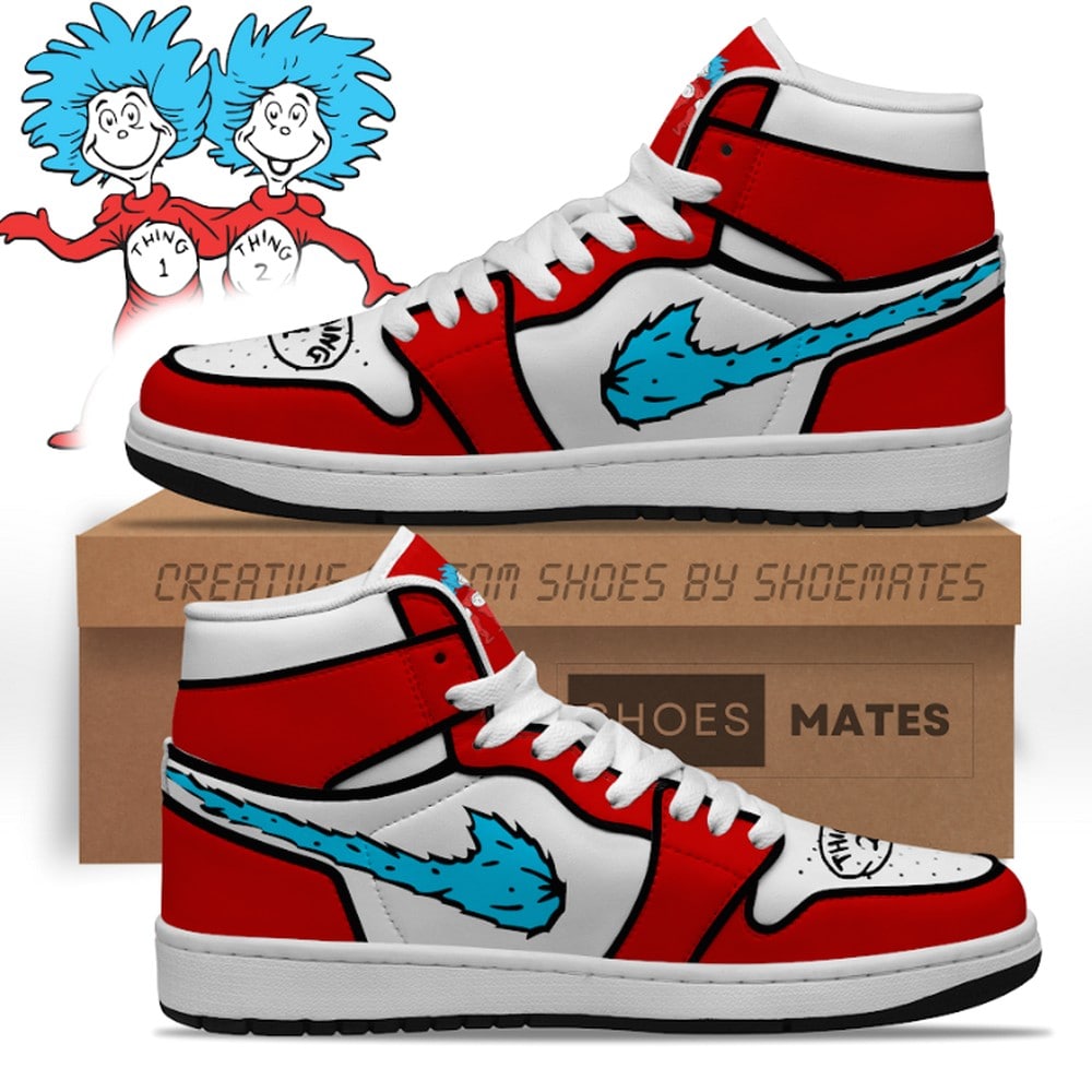 JWFancy Thing One and Thing Two AJ1 High Sneakers Shoes For Men And Women