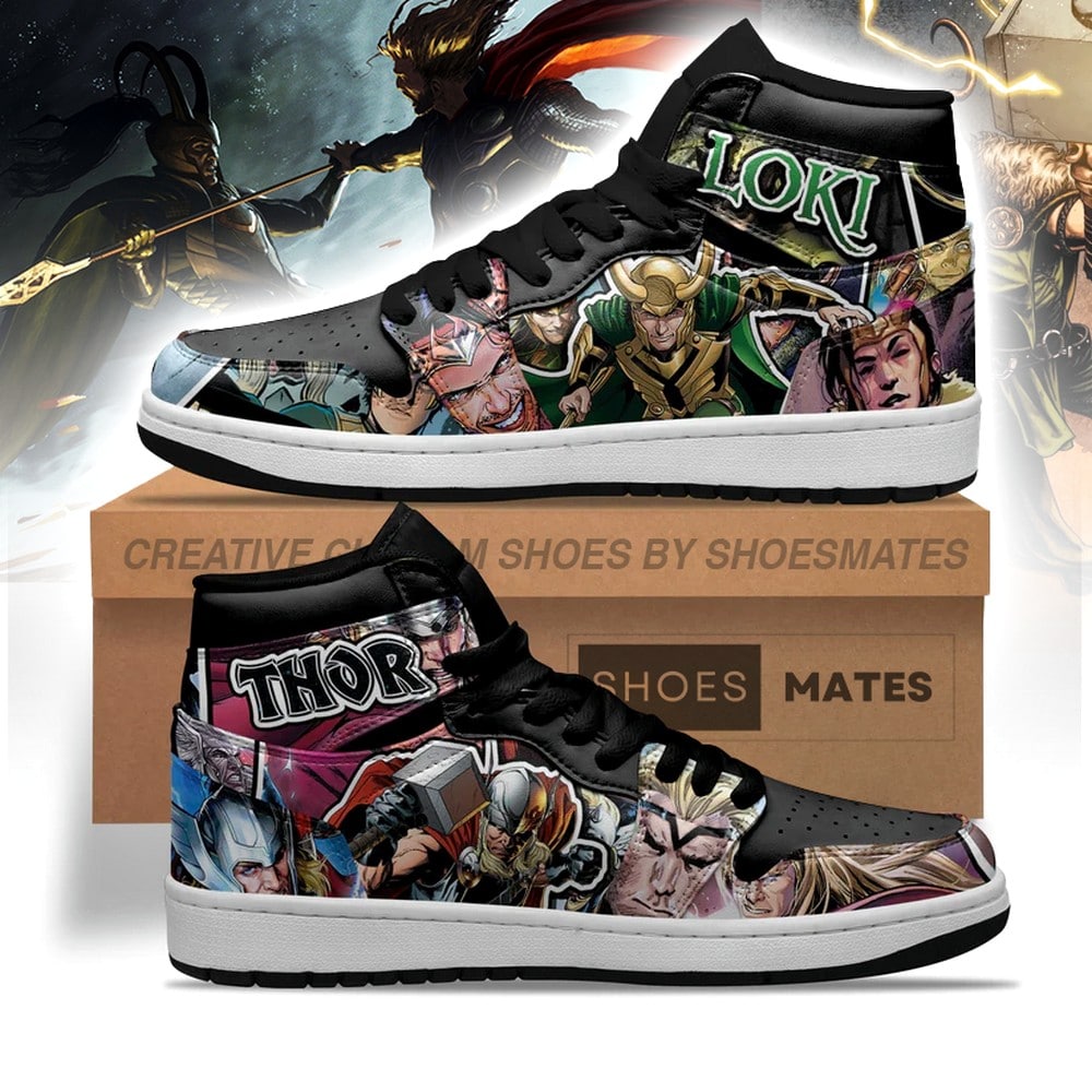 JWFancy Thor and Loki AJ1 High Sneakers Shoes For Men And Women