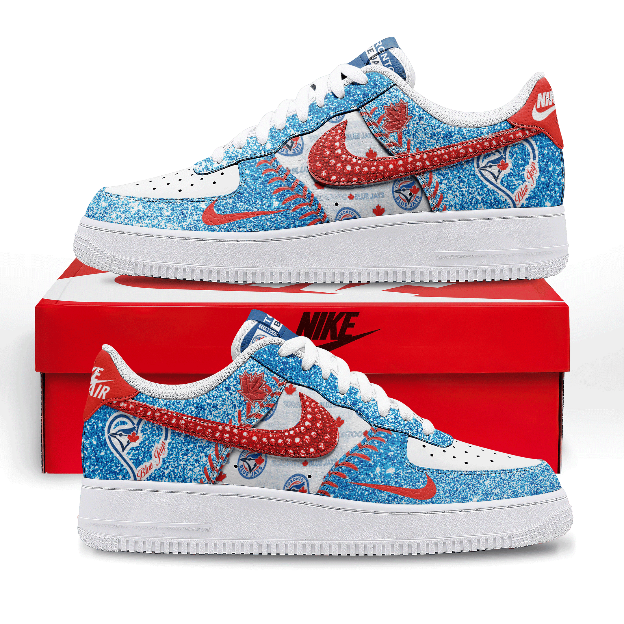 JWFancy Toronto Blue Jays Air Low-Top Sneakers Shoes For Men And Women