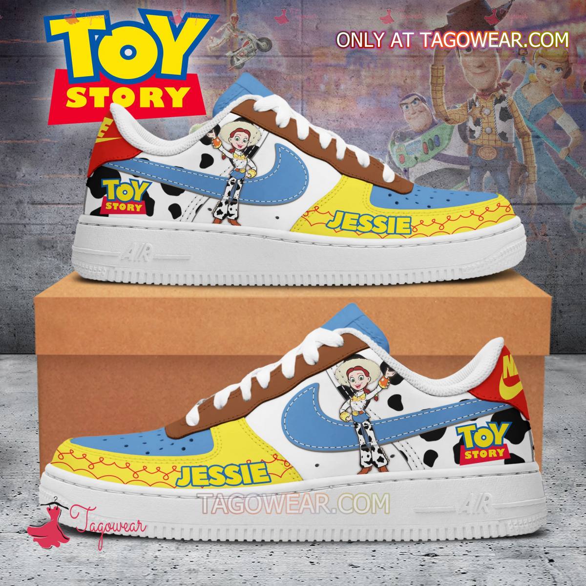 JWFancy Toy Story Jessie Air Low-Top Sneakers Shoes For Men And Women