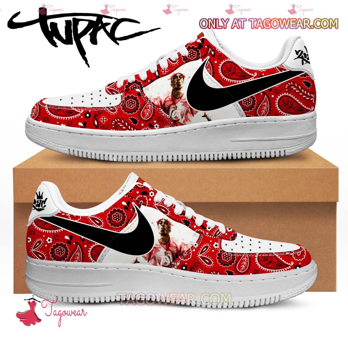 JWFancy Tupac Shakur Air Low-Top Sneakers Shoes For Men And Women