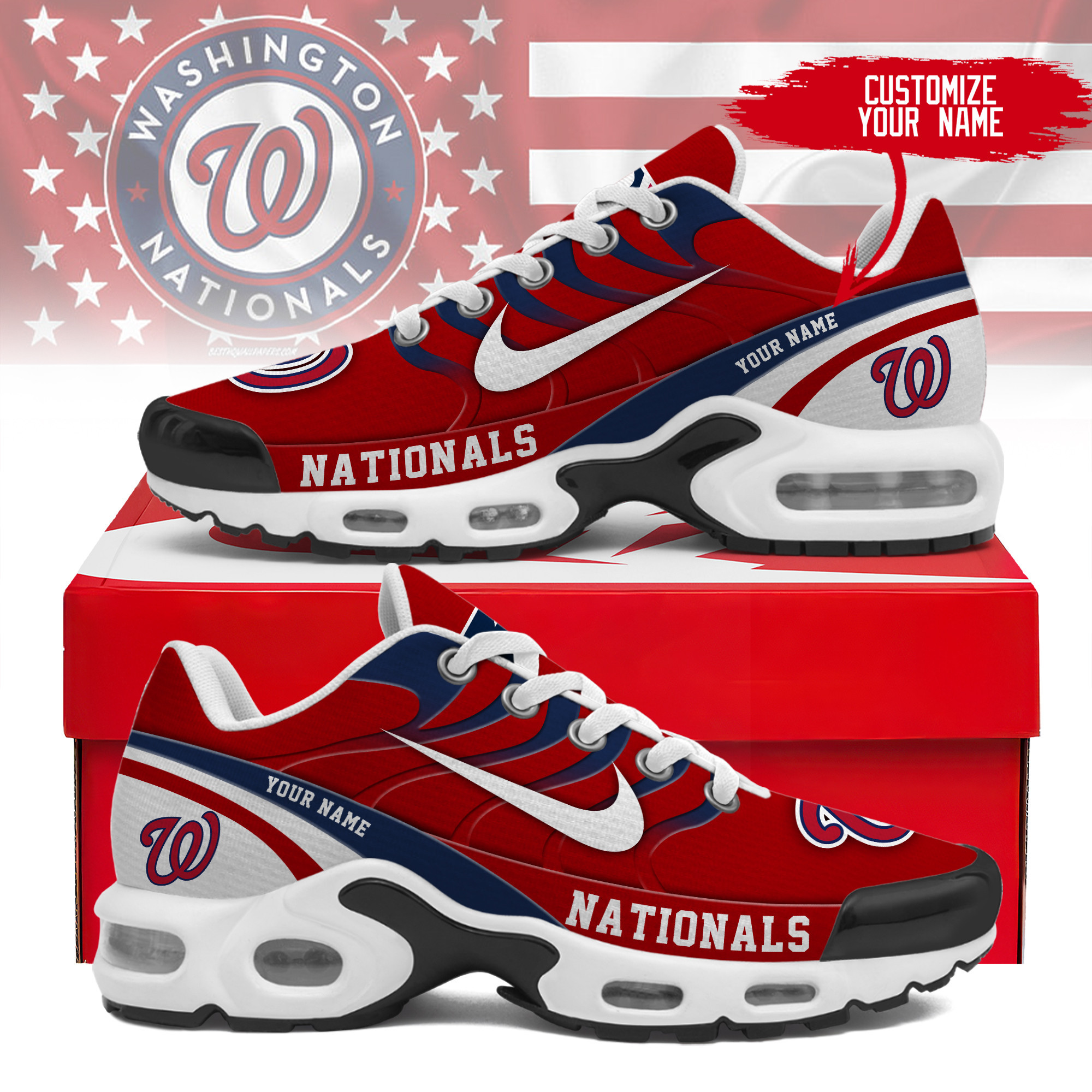 JWFancy Washington Nationals TN Shoes Sneakers For Men And Women
