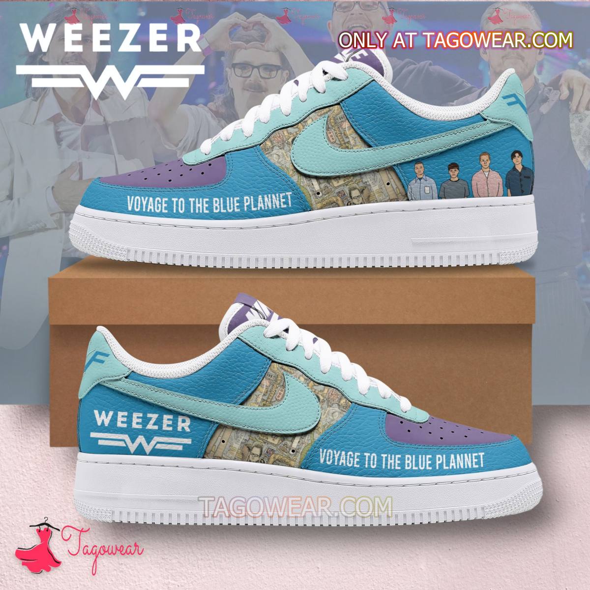 JWFancy Weezer Voyage Air Low-Top Sneakers Shoes For Men And Women