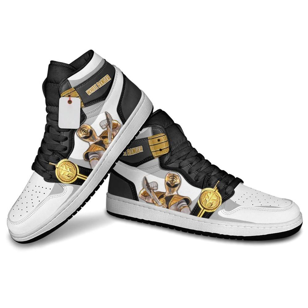 JWFancy White Ranger AJ1 High Sneakers Shoes For Men And Women
