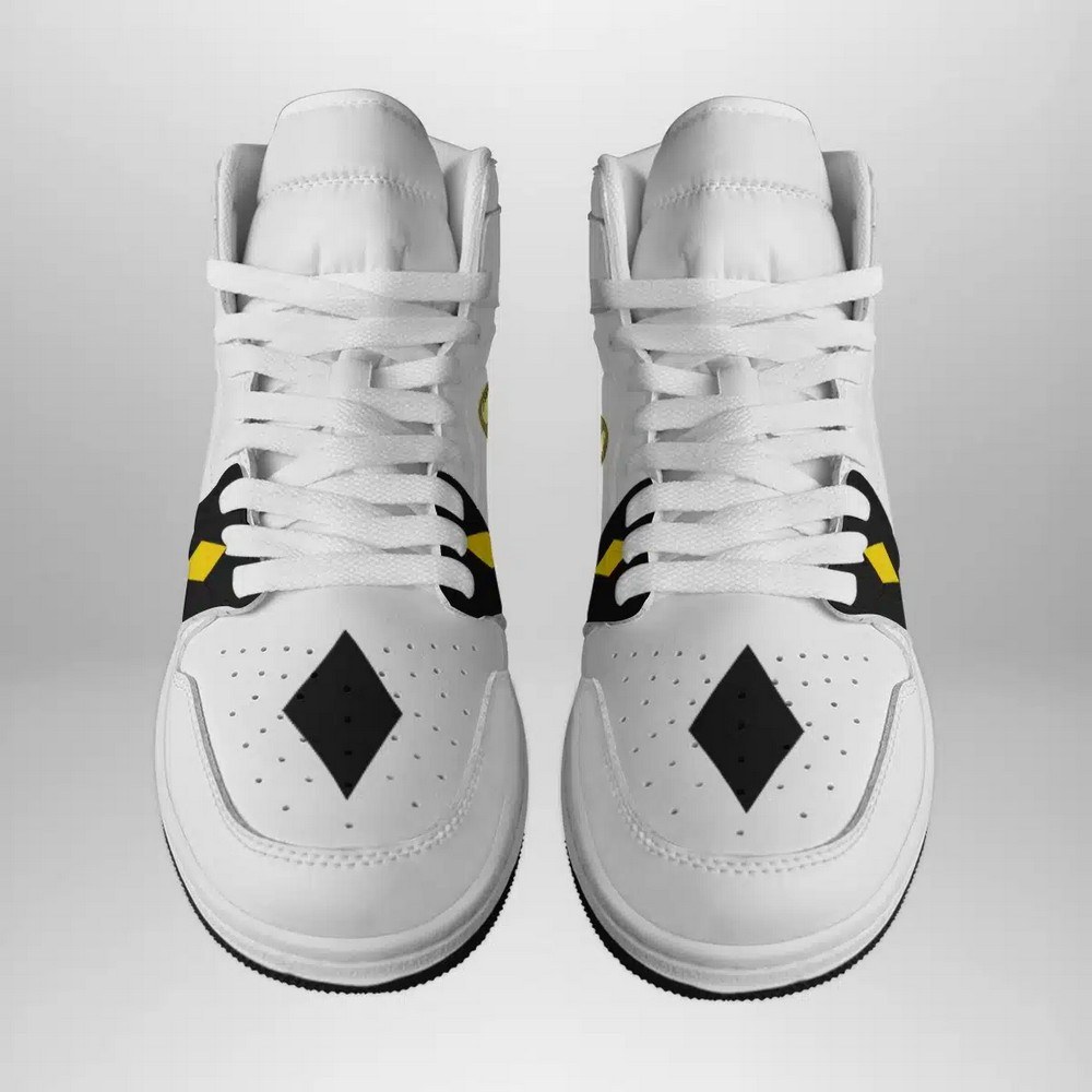 JWFancy White Ranger Ninjetti Power Rangers AJ1 High Sneakers Shoes For Men And Women