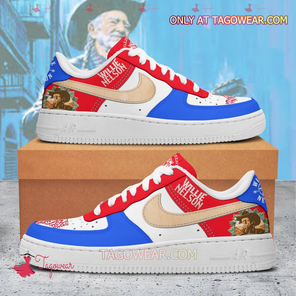 JWFancy Willie Nelson Air Low-Top Sneakers Shoes For Men And Women