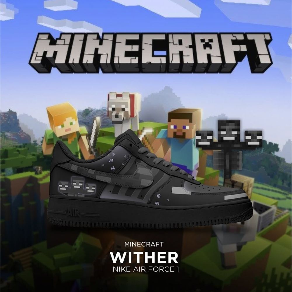 JWFancy Wither Mine Craft Air Low-Top Sneakers Shoes For Men And Women