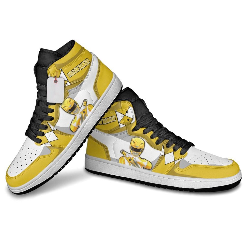 JWFancy Yellow Ranger AJ1 High Sneakers Shoes For Men And Women