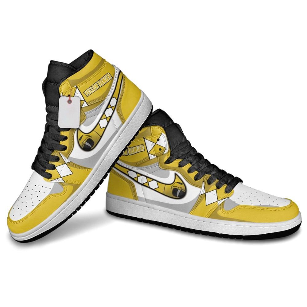 JWFancy Yellow Ranger AJ1 High Sneakers Shoes For Men And Women