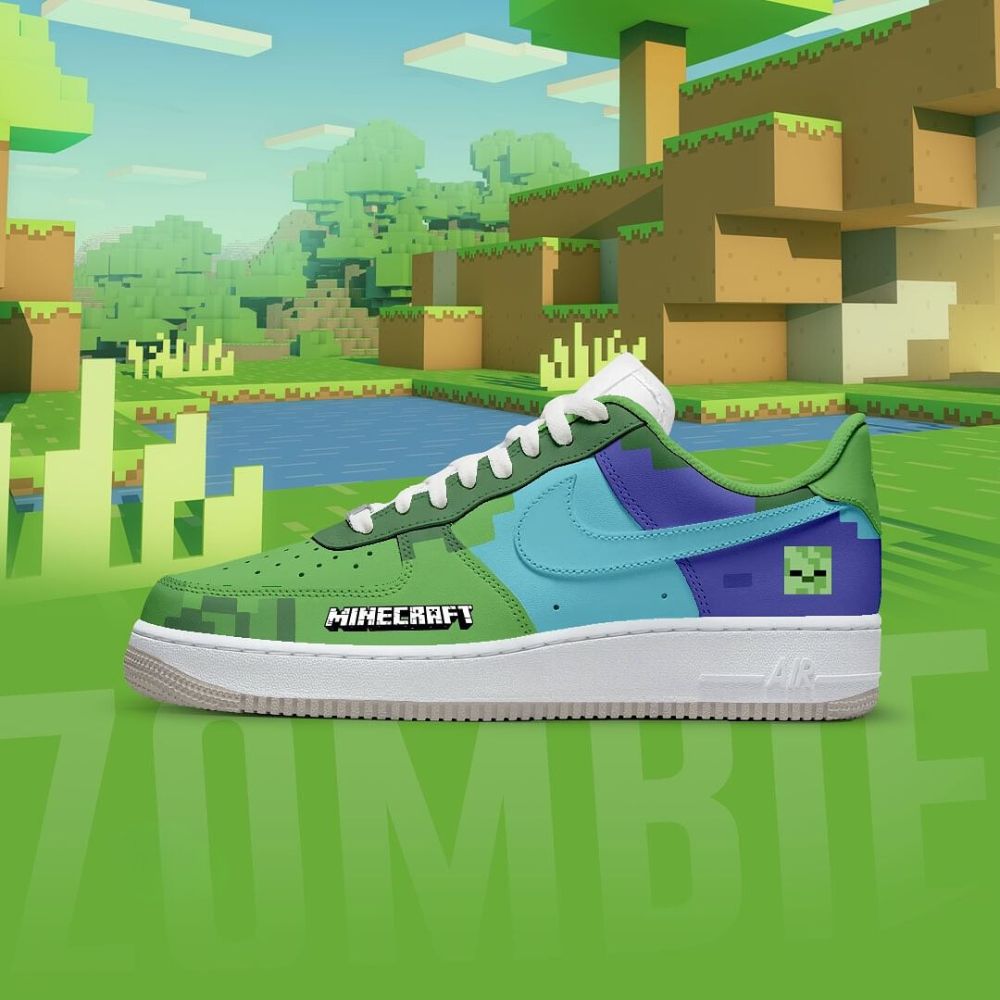 JWFancy Zombie Minecraft Air Low-Top Sneakers Shoes For Men And Women