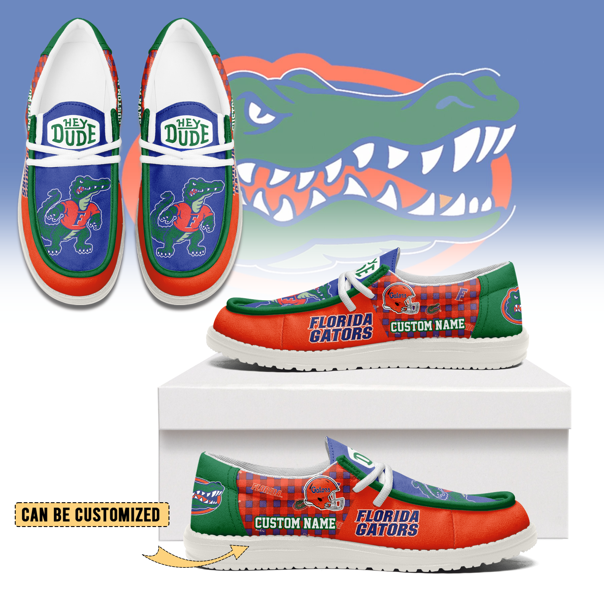 JWFancy Florida Gators Personalized Hey Dude Shoes For Men And Women