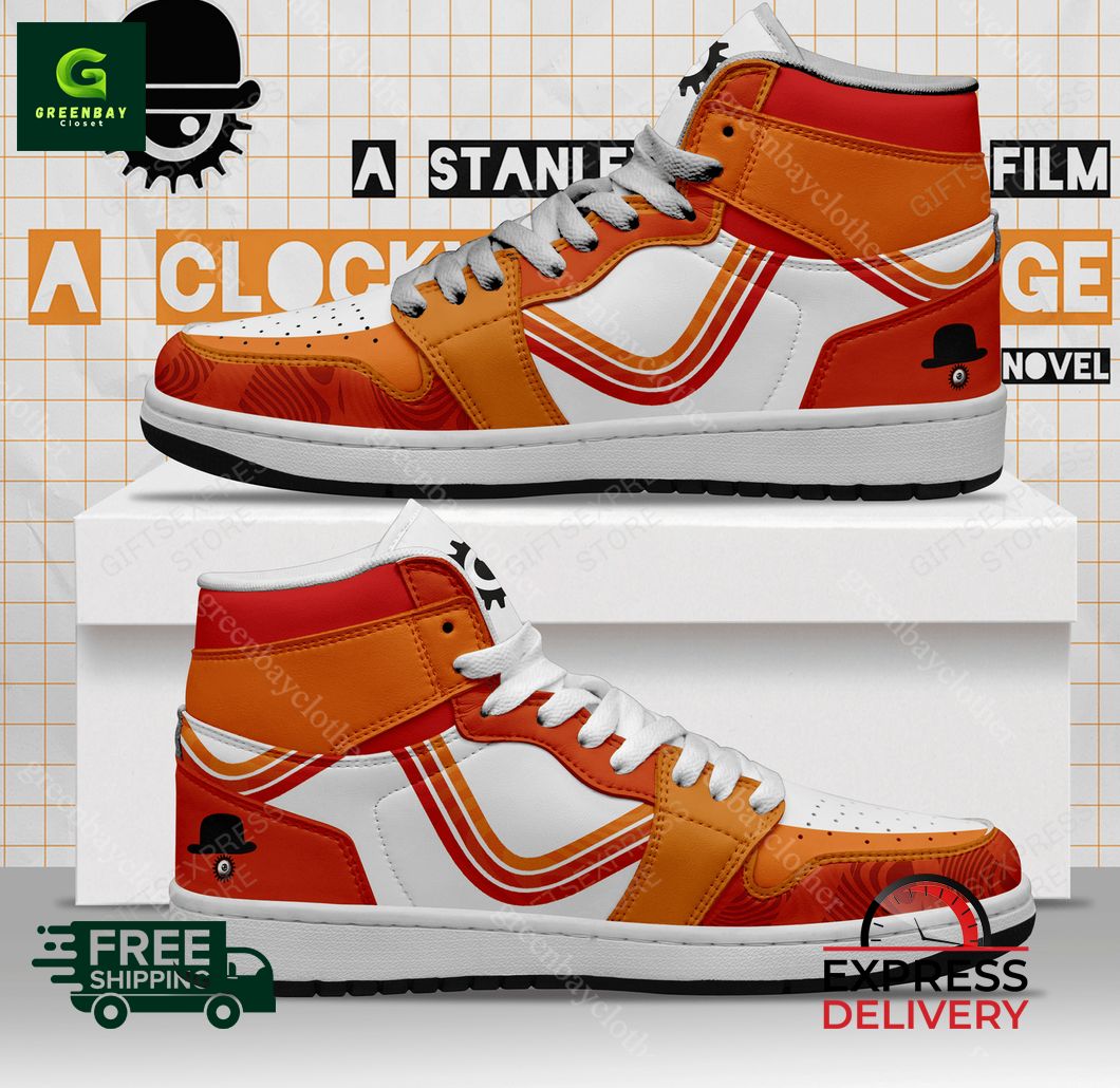 JWFancy A Clockwork Orange AJ1 High Sneakers Shoes For Men And Women