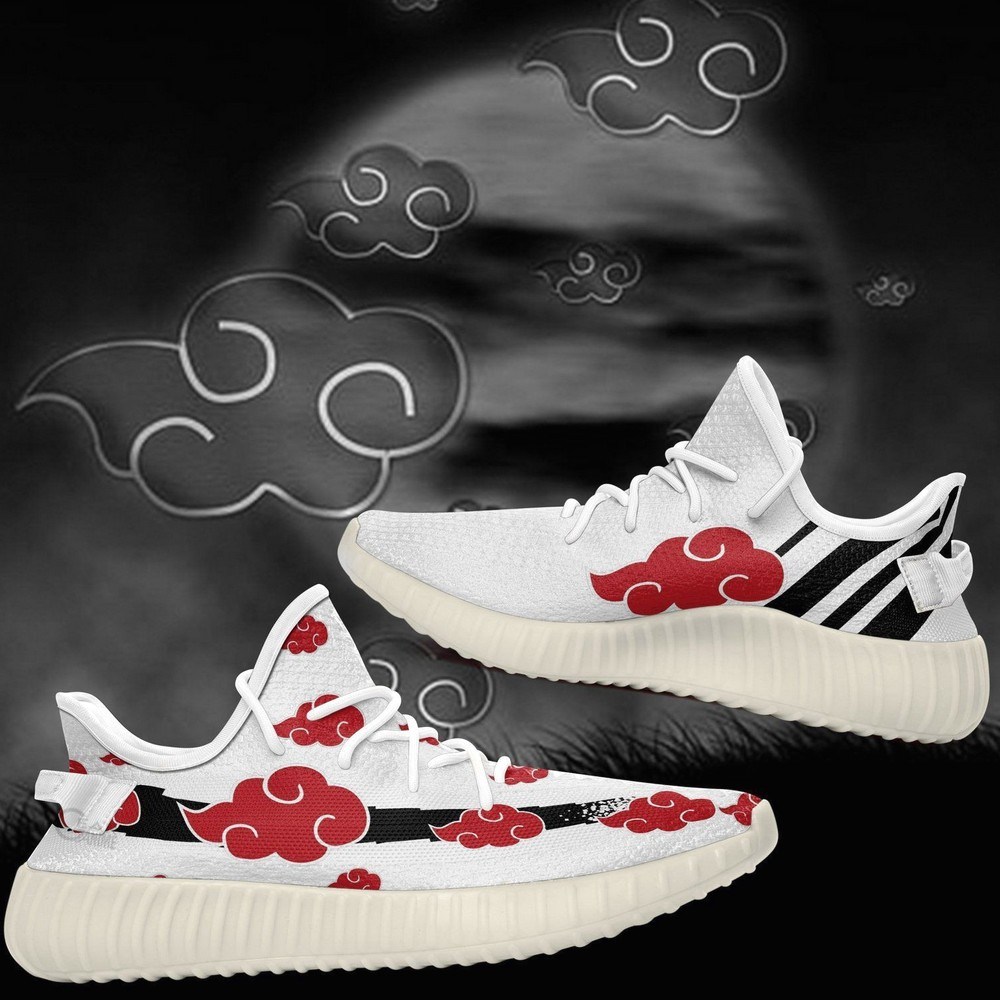 JWFancy Akatsuki Cloud White Naruto  Max Soul Shoes Sneakers For Men And Women
