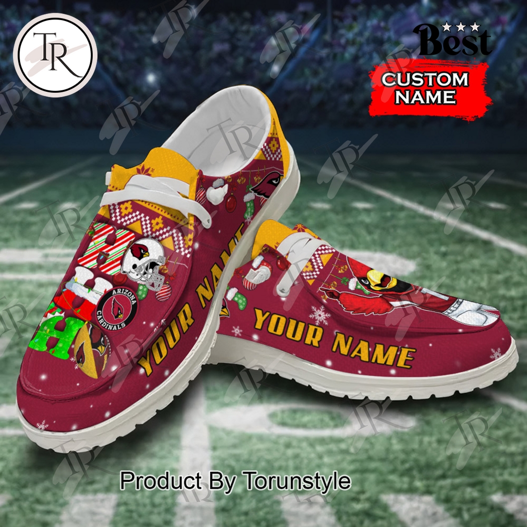 JWFancy Arizona Cardinals x Christmas Personalized Hey Dude Shoes For Men And Women
