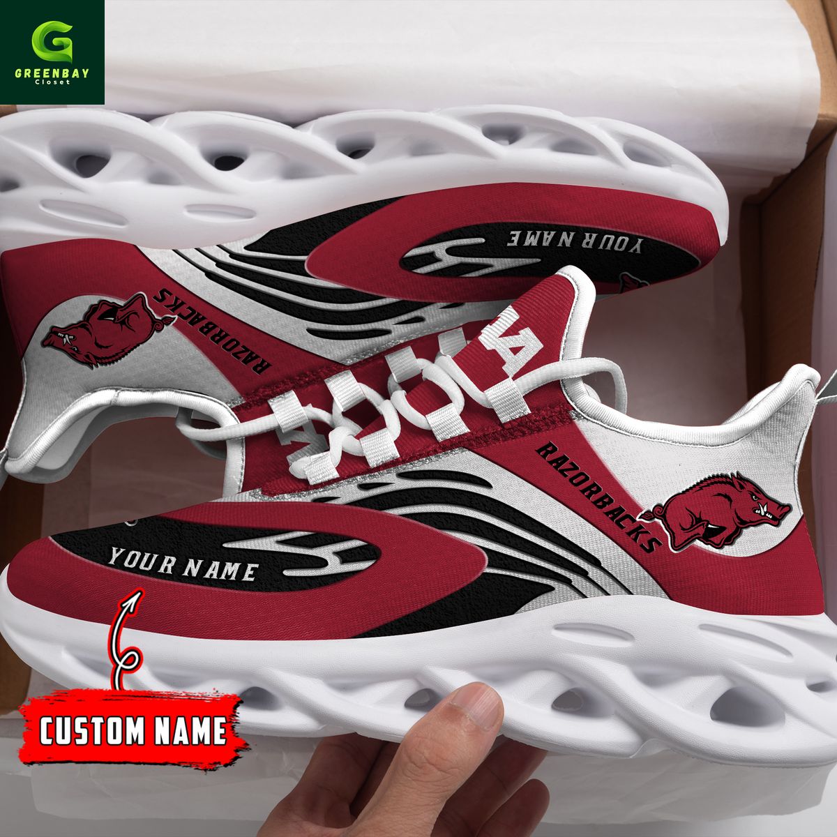 JWFancy Arkansas Razorbacks Max Soul Shoes Sneakers For Men And Women