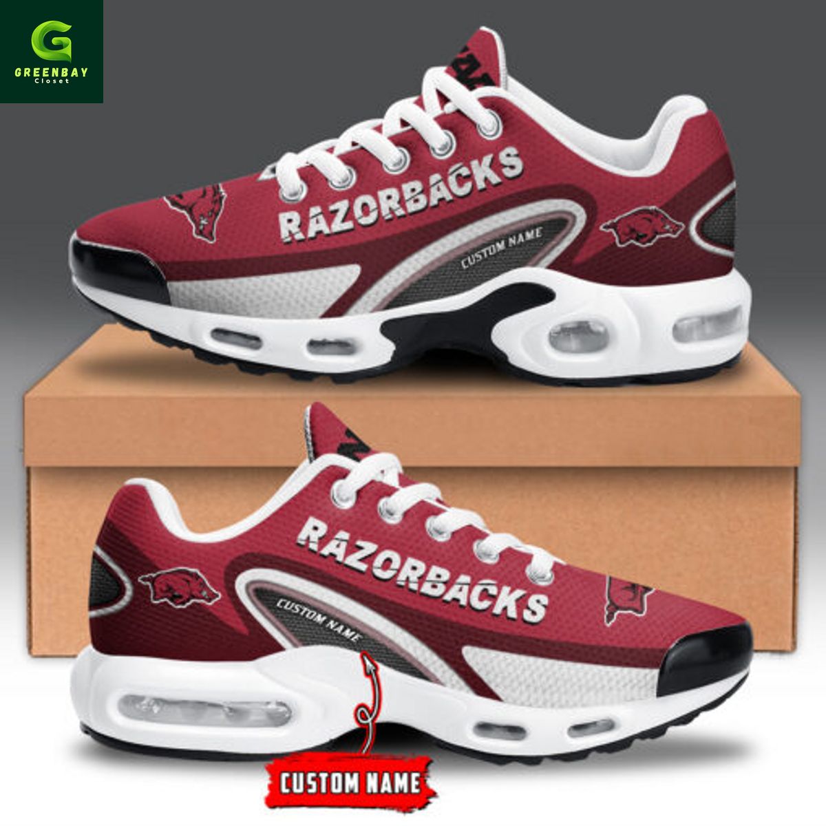 JWFancy Arkansas Razorbacks TN Shoes Sneakers For Men And Women