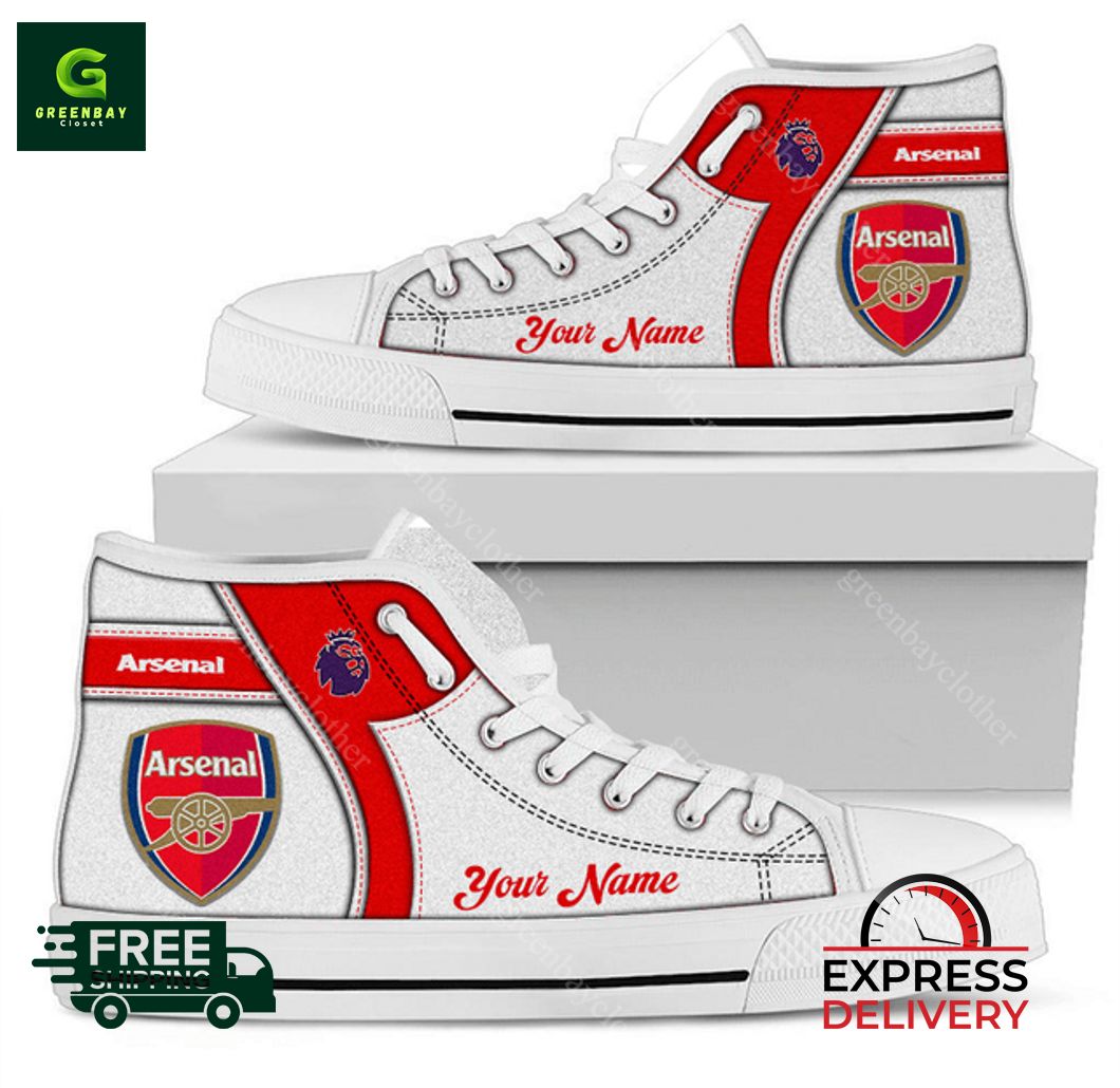 JWFancy Arsenal F.C. High Top Canvas Sneakers Shoes For Men And Women