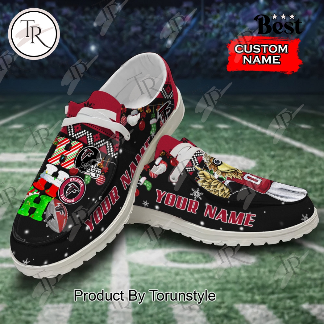 JWFancy Atlanta Falcons x Christmas Personalized Hey Dude Shoes For Men And Women
