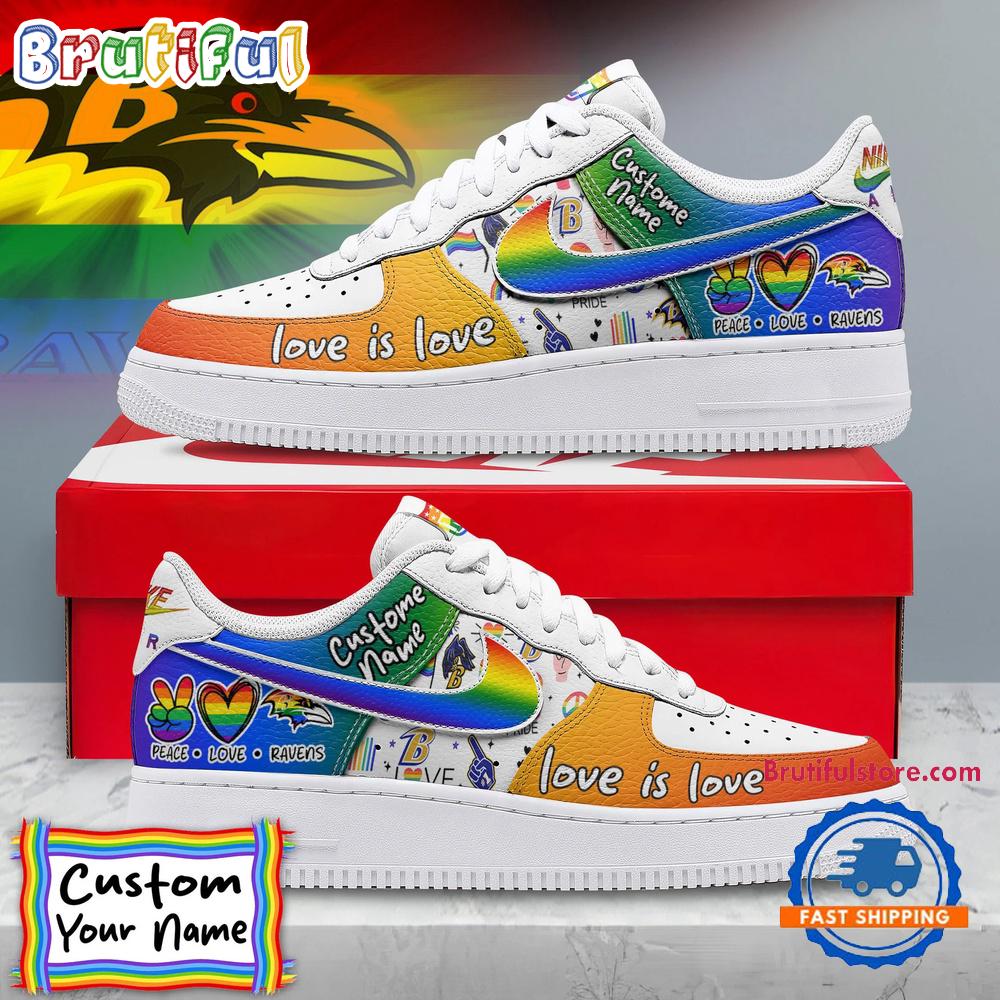 JWFancy Baltimore Ravens Air Low-Top Sneakers Shoes For Men And Women