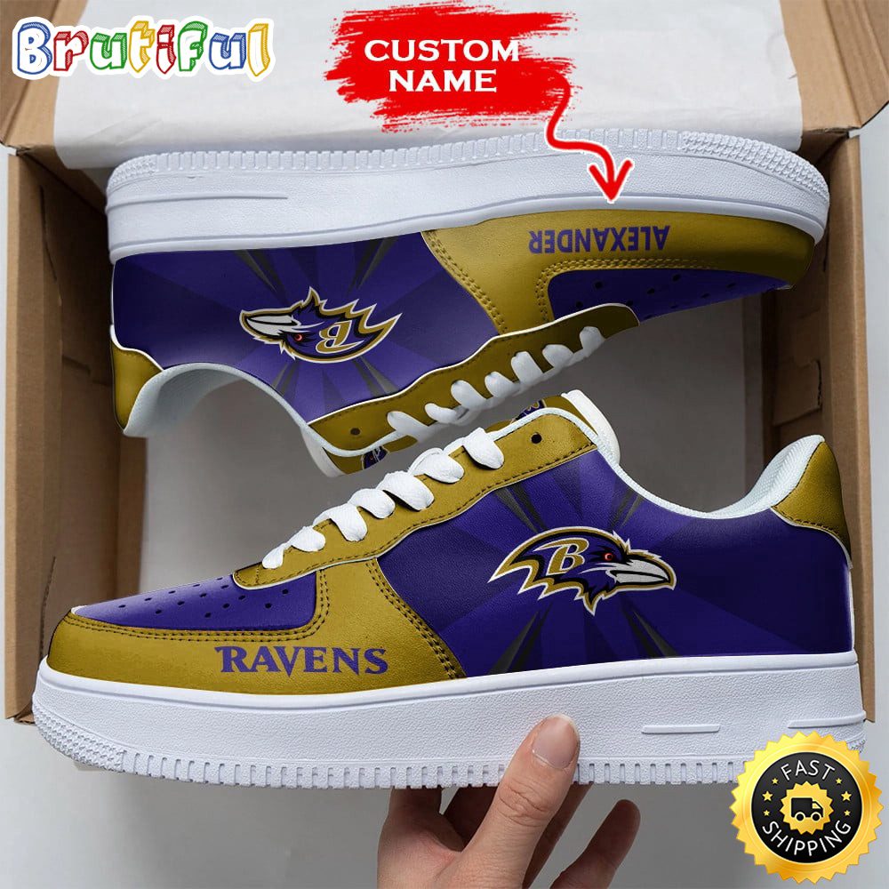JWFancy Baltimore Ravens Air Low-Top Sneakers Shoes For Men And Women