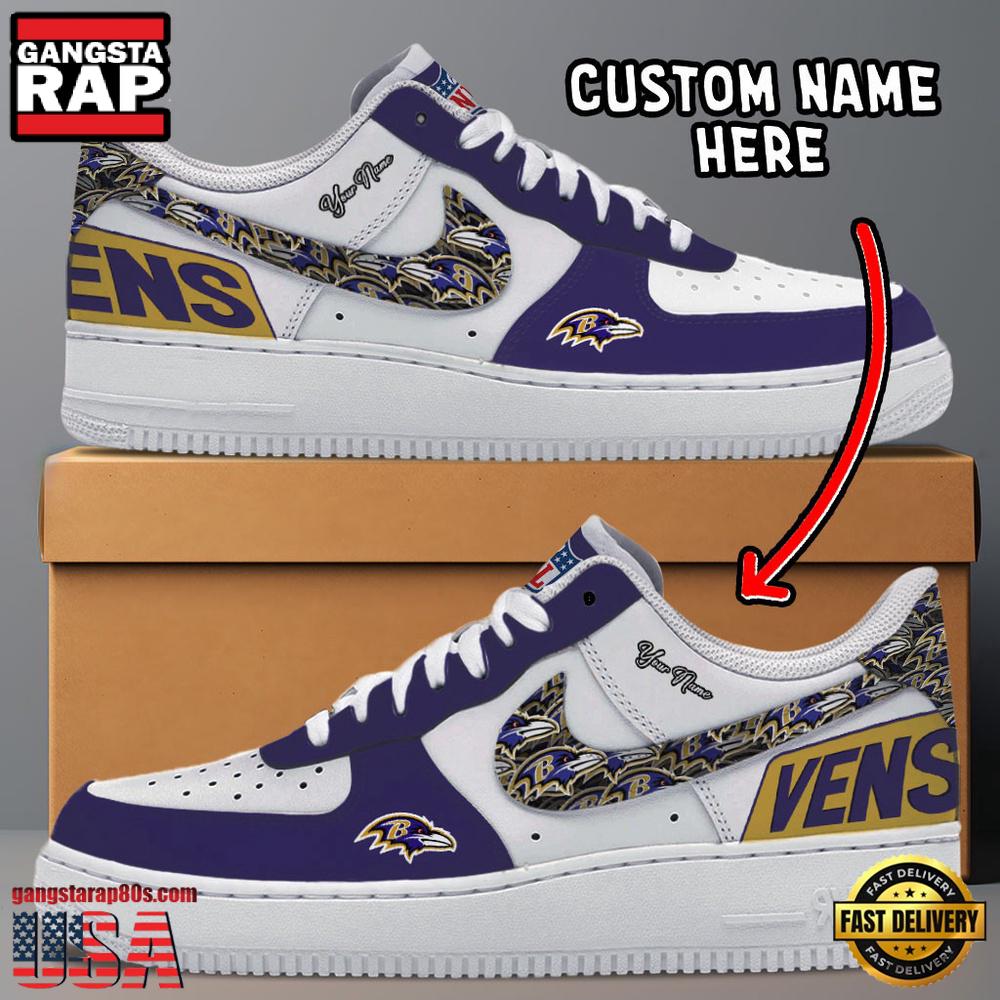 JWFancy Baltimore Ravens Air Low-Top Sneakers Shoes For Men And Women