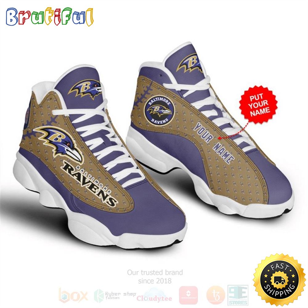 JWFancy Baltimore Ravens AJ13 Sneakers Shoes For Men And Women