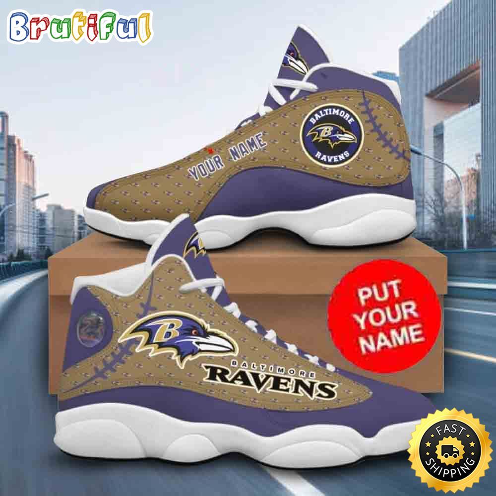 JWFancy Baltimore Ravens AJ13 Sneakers Shoes For Men And Women