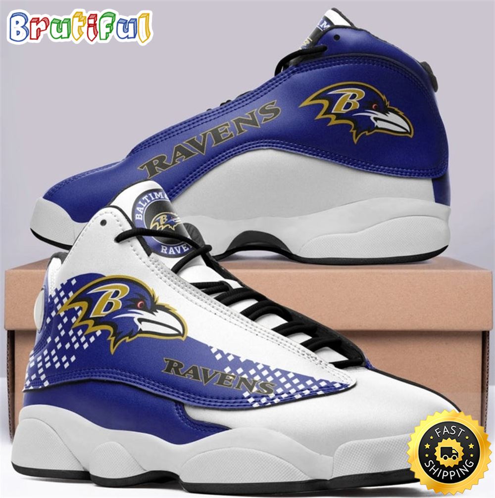 JWFancy Baltimore Ravens AJ13 Sneakers Shoes For Men And Women