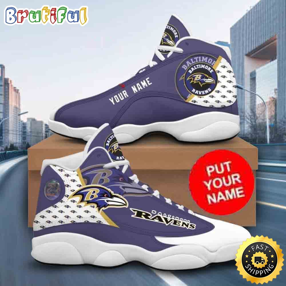JWFancy Baltimore Ravens AJ13 Sneakers Shoes For Men And Women