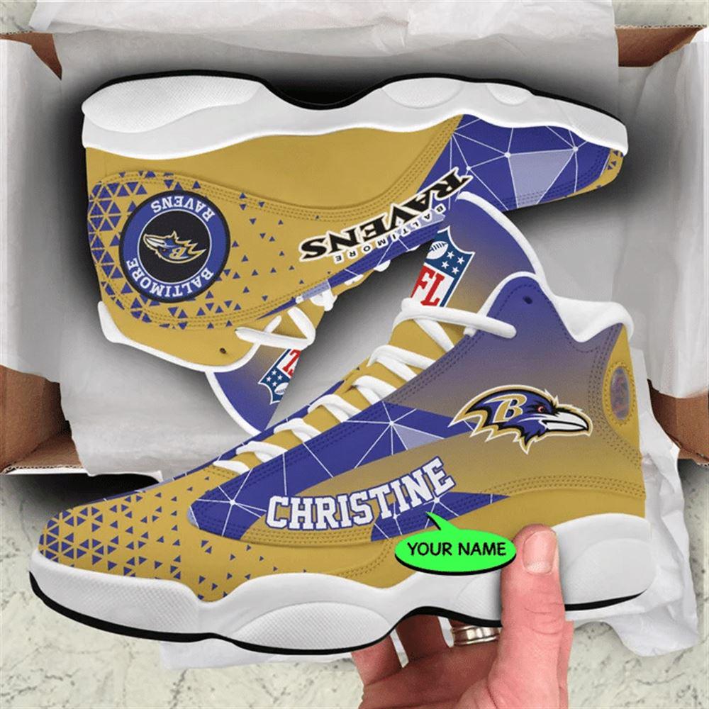JWFancy Baltimore Ravens AJ13 Sneakers Shoes For Men And Women