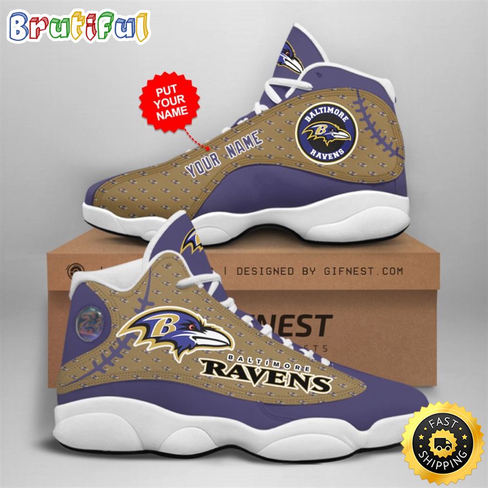 JWFancy Baltimore Ravens AJ13 Sneakers Shoes For Men And Women