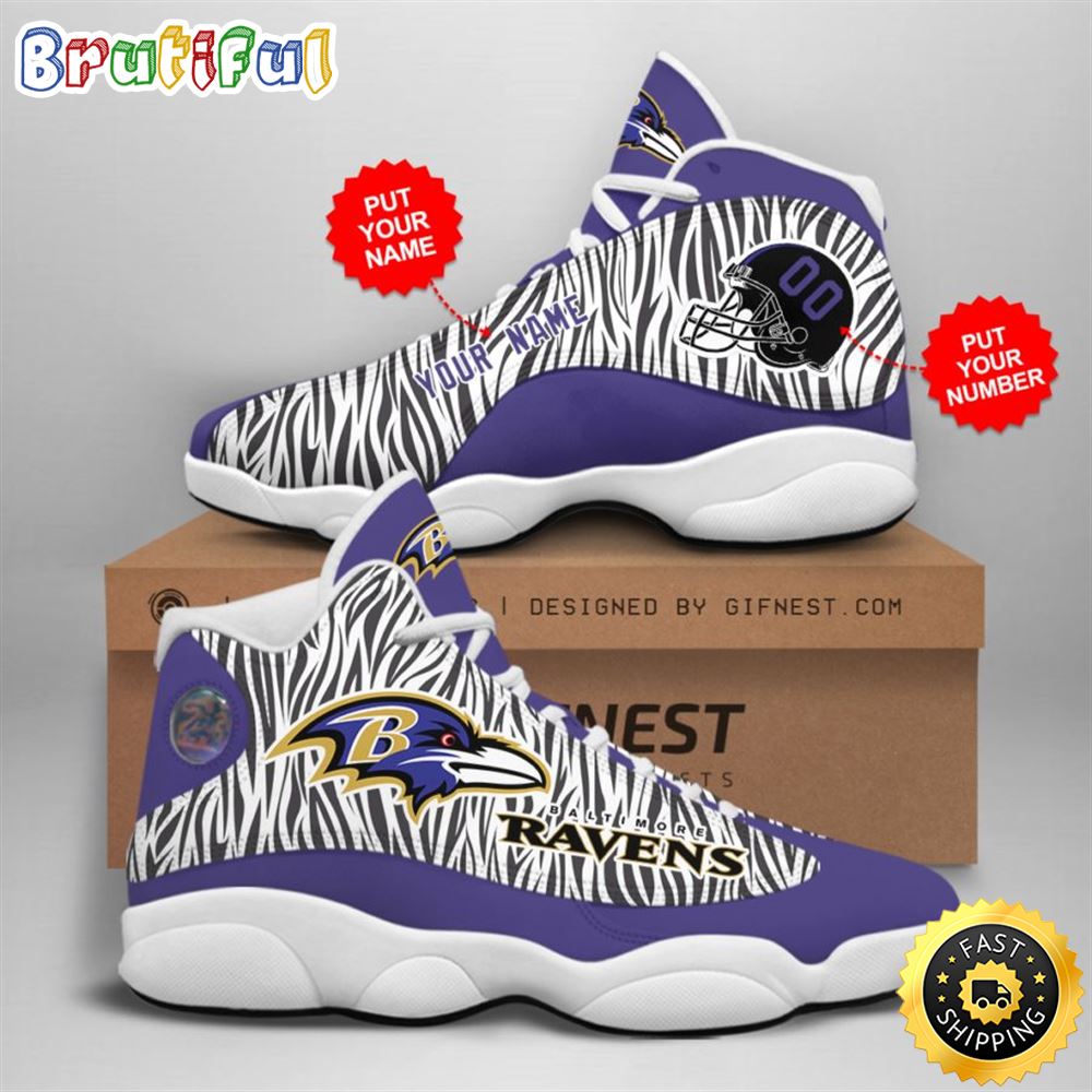 JWFancy Baltimore Ravens AJ13 Sneakers Shoes For Men And Women