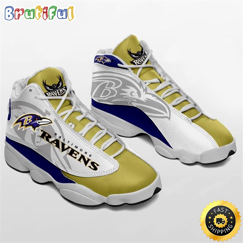 JWFancy Baltimore Ravens AJ13 Sneakers Shoes For Men And Women