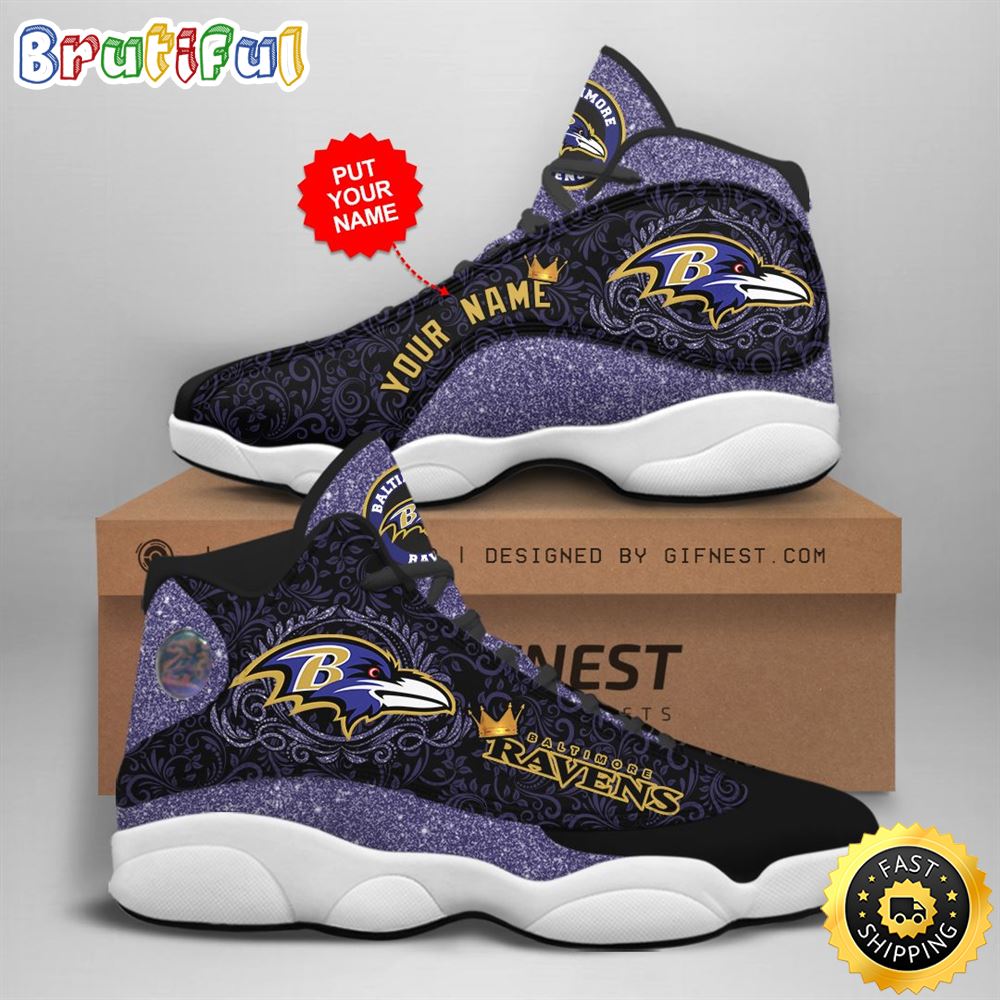 JWFancy Baltimore Ravens AJ13 Sneakers Shoes For Men And Women