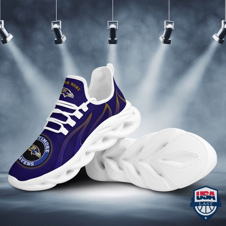 JWFancy Baltimore Ravens Fire Flame  Max Soul Shoes Sneakers For Men And Women