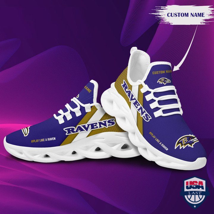 JWFancy Baltimore Ravens Max Soul Shoes Sneakers For Men And Women