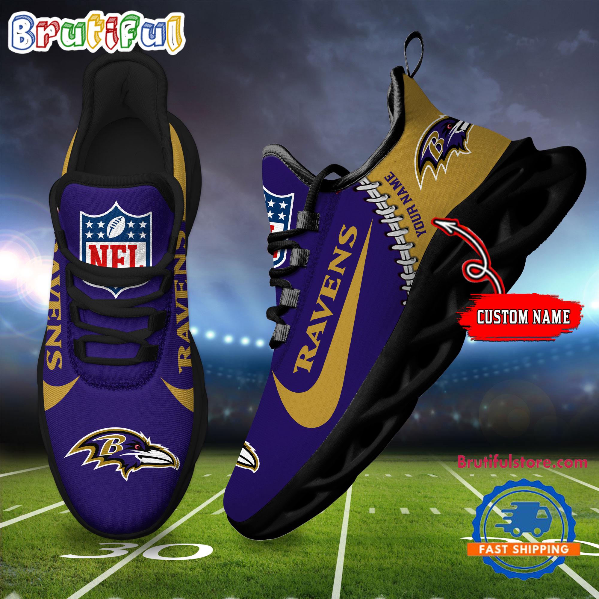 JWFancy Baltimore Ravens Max Soul Shoes Sneakers For Men And Women