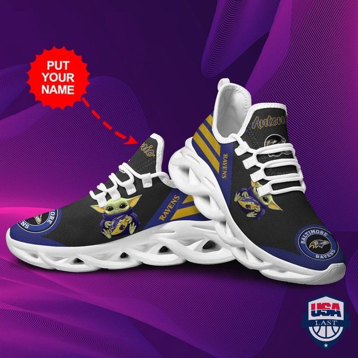 JWFancy Baltimore Ravens Max Soul Shoes Sneakers For Men And Women