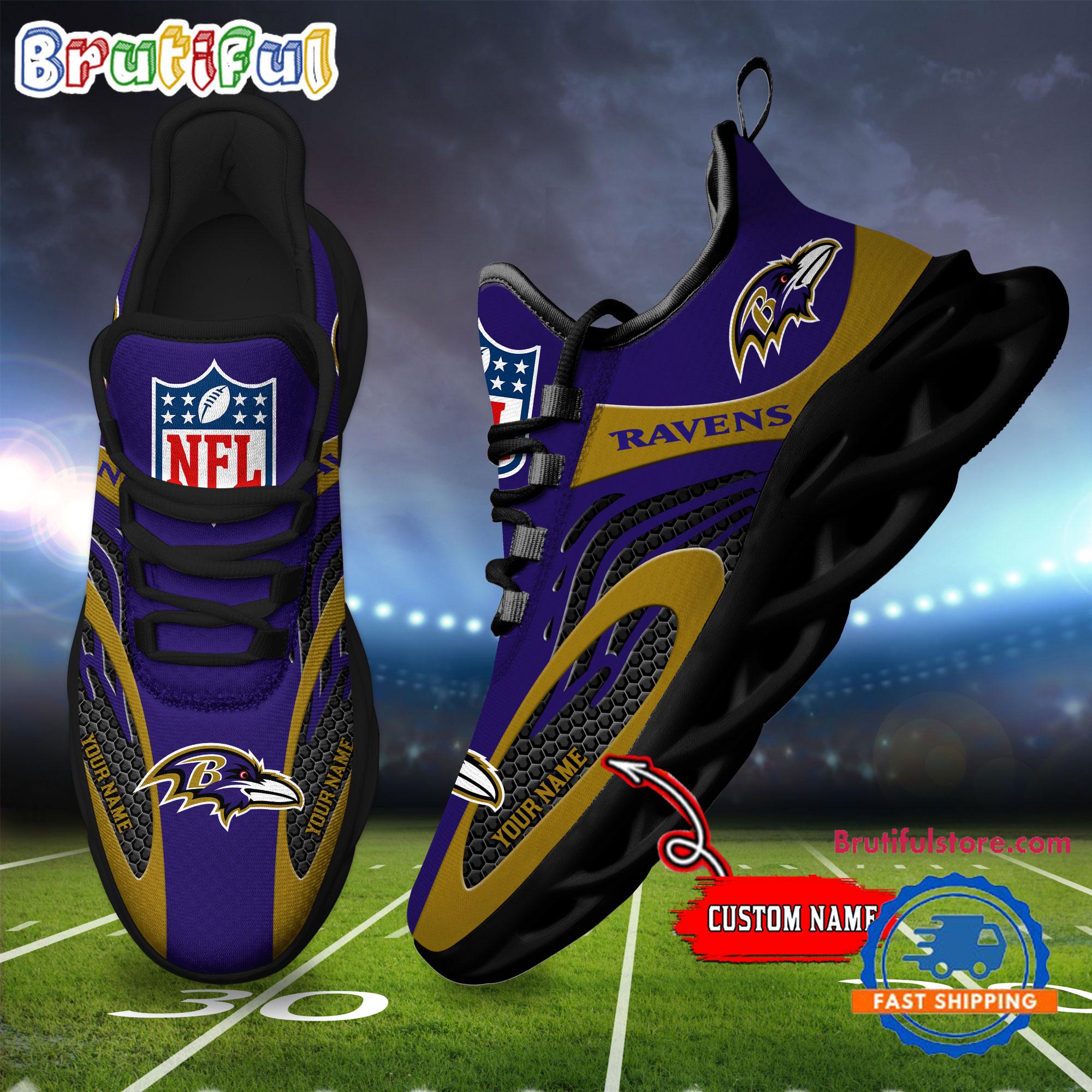 JWFancy Baltimore Ravens Max Soul Shoes Sneakers For Men And Women