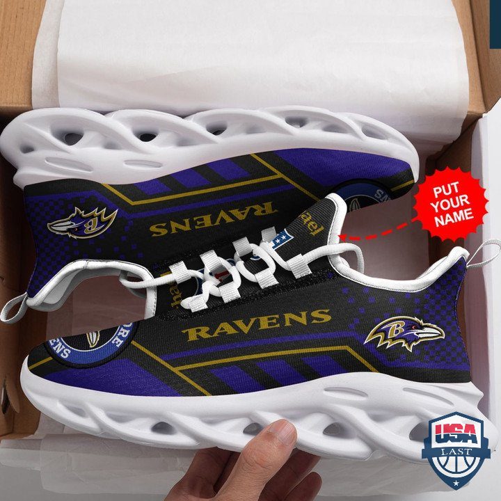JWFancy Baltimore Ravens Max Soul Shoes Sneakers For Men And Women