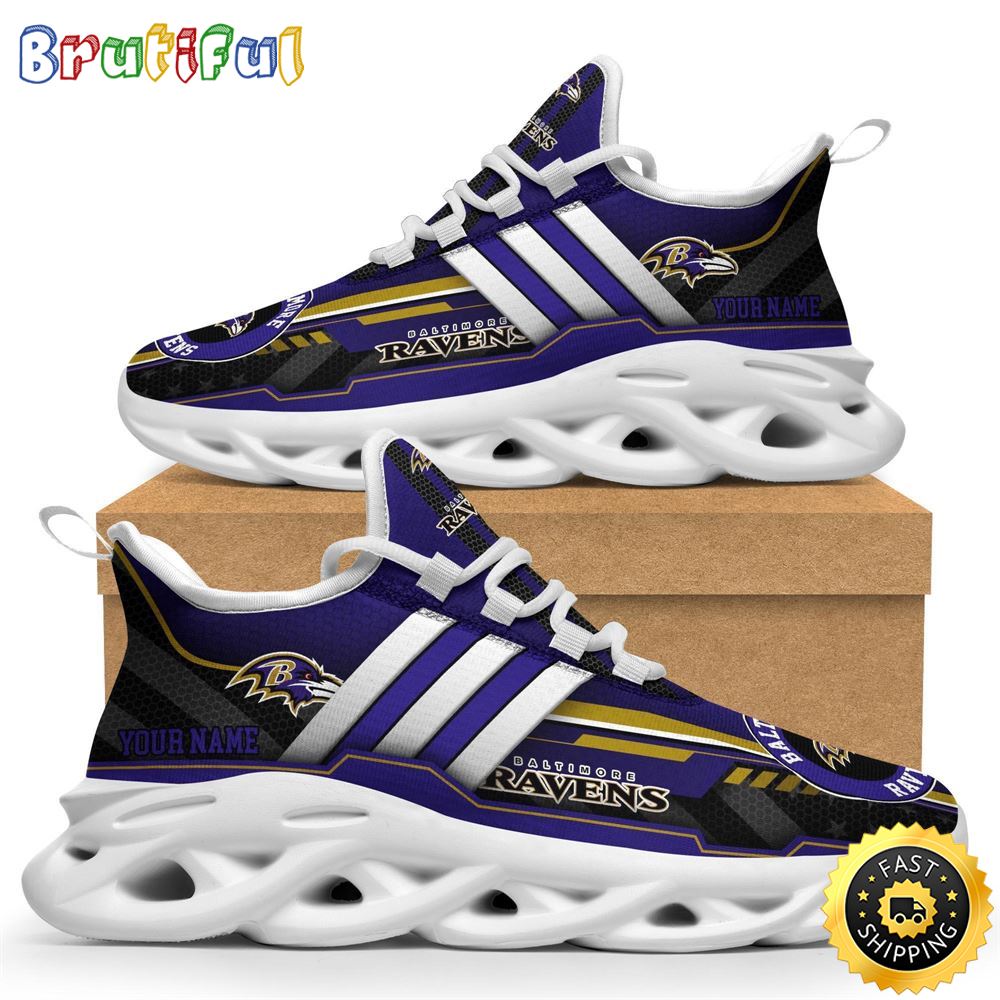 JWFancy Baltimore Ravens Max Soul Shoes Sneakers For Men And Women