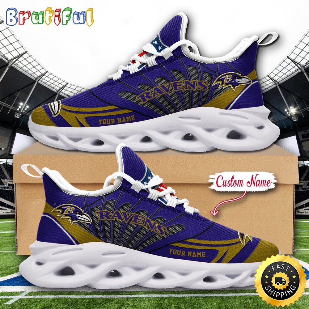 JWFancy Baltimore Ravens Max Soul Shoes Sneakers For Men And Women