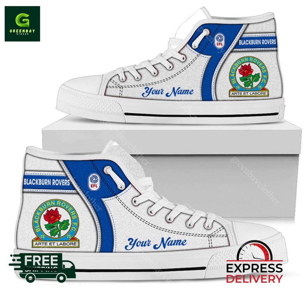 JWFancy Blackburn Rovers High Top Canvas Sneakers Shoes For Men And Women