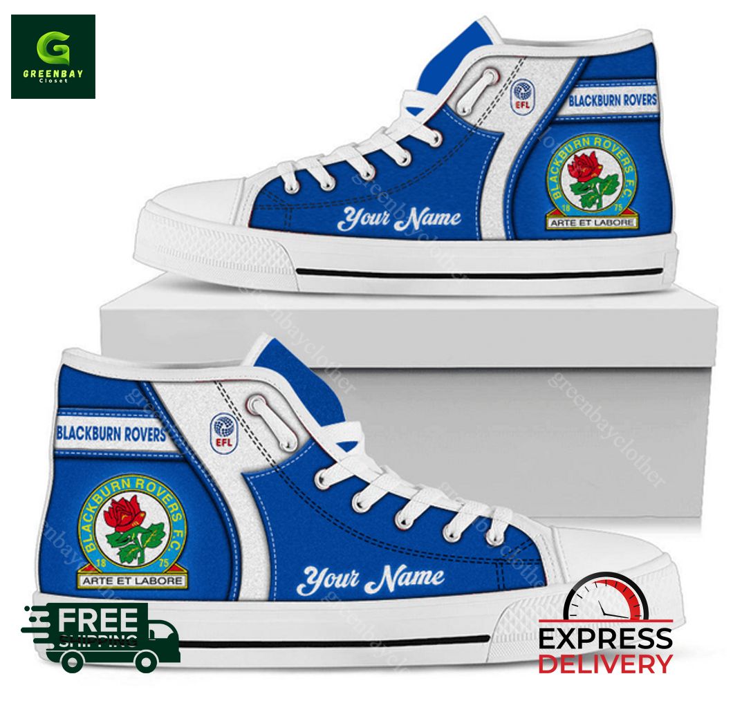 JWFancy Blackburn Rovers High Top Canvas Sneakers Shoes For Men And Women