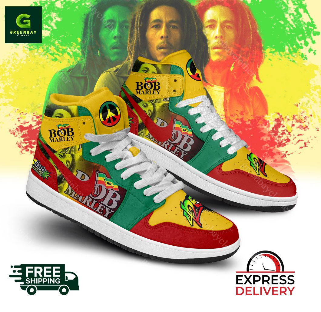 JWFancy Bob Marley AJ1 High Sneakers Shoes For Men And Women