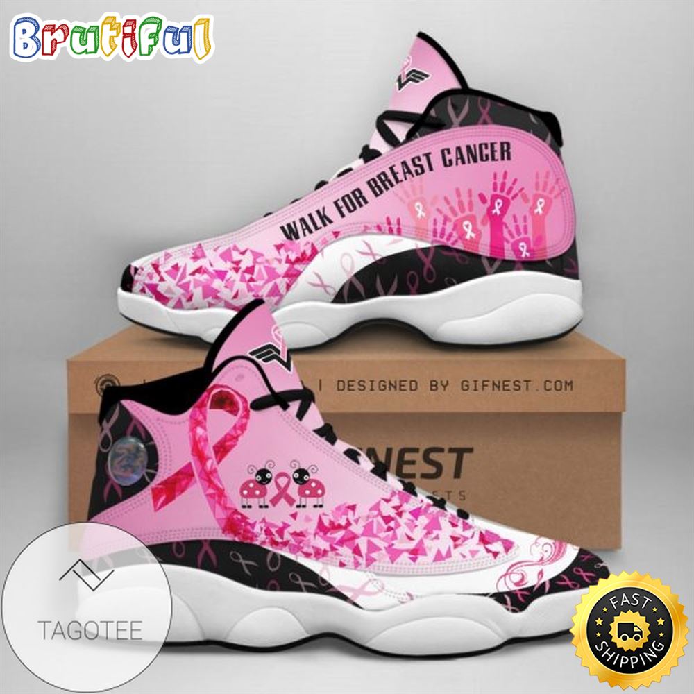 JWFancy Breast Cancer Awareness AJ13 Sneakers Shoes For Men And Women