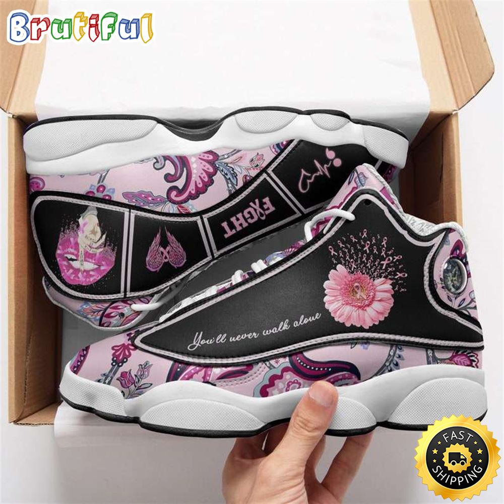 JWFancy Breast Cancer Awareness AJ13 Sneakers Shoes For Men And Women
