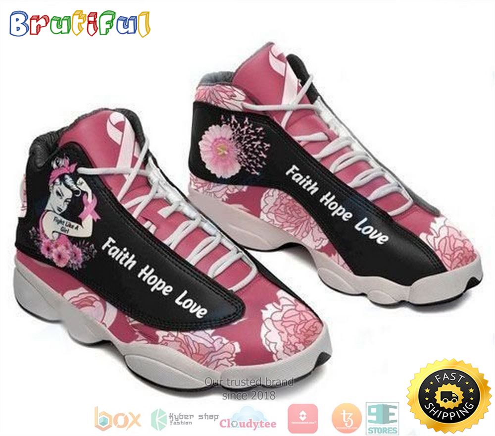 JWFancy Breast Cancer Awareness AJ13 Sneakers Shoes For Men And Women